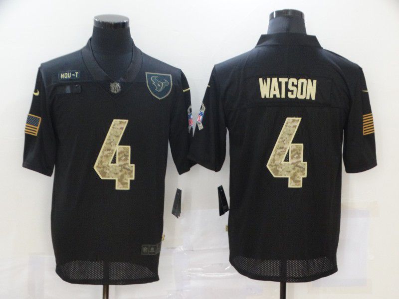 Men Houston Texans #4 Watson Black camo Lettering 2020 Nike NFL Jersey->minnesota vikings->NFL Jersey